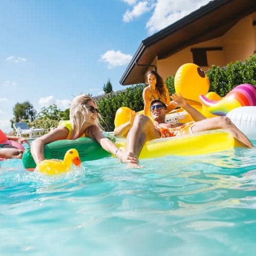 inflatables in pool