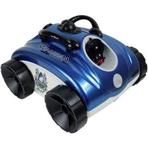 Blue Kraken robotic pool cleaner for backyard pools and pool maintenance