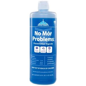 No Mór Problems preventative algicide pool supply for backyard pools and maintenance