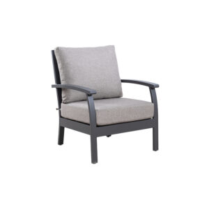 Clark Club Chair with Aluminum Frame and Sunbrella Fabric Cushion