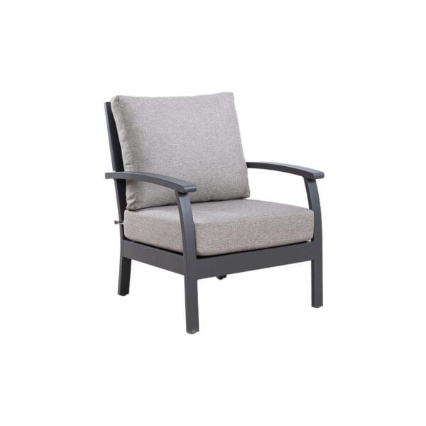 Clark Club Chair with Aluminum Frame and Sunbrella Fabric Cushion